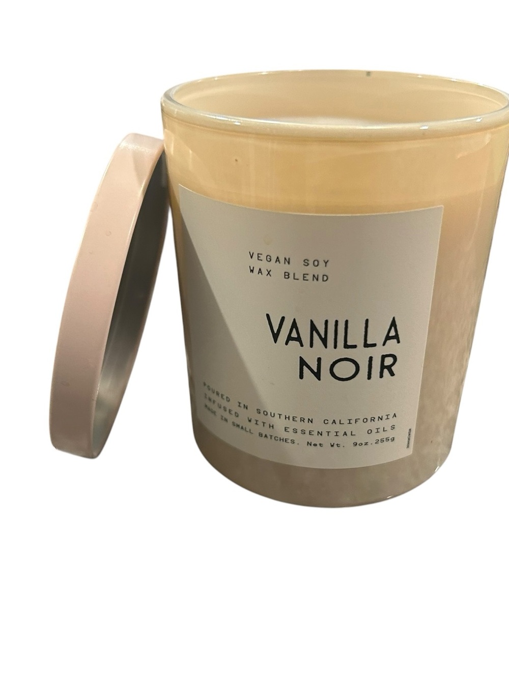 Vanilla Noir Vegan Soy Candle – Cream